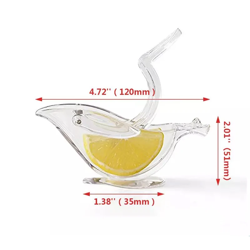 Acrylic Lemon Squeezer Clear Manual Press Juicer exprimidor de limon pajarito Bird Lemon Squeezers Glass Lemon Slice Squeezer