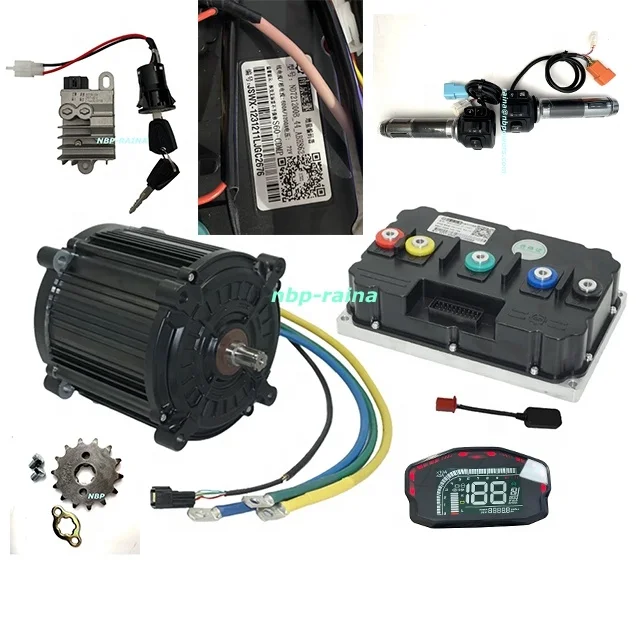 QS MOTOR QS180 90H 8000W Mid Drive Motor For Adult Electric Motorcycle with ND72850B Controller