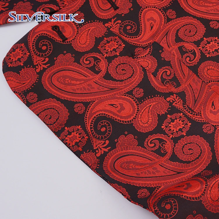 Роскошный красный жилет в американском стиле с цветочным принтом пейсли, мужской костюм, жилет для свадьбы