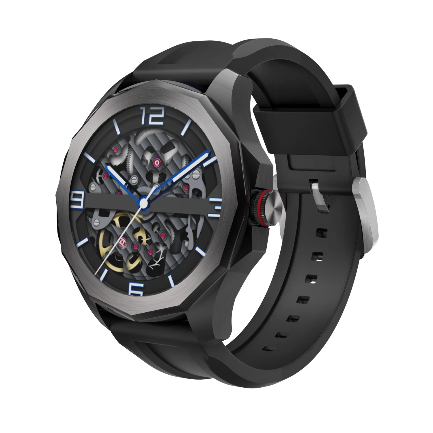 2021 Black  full screen with play dropshipping men and women round circle call ios Android Heart Rate Waterproof smart watch