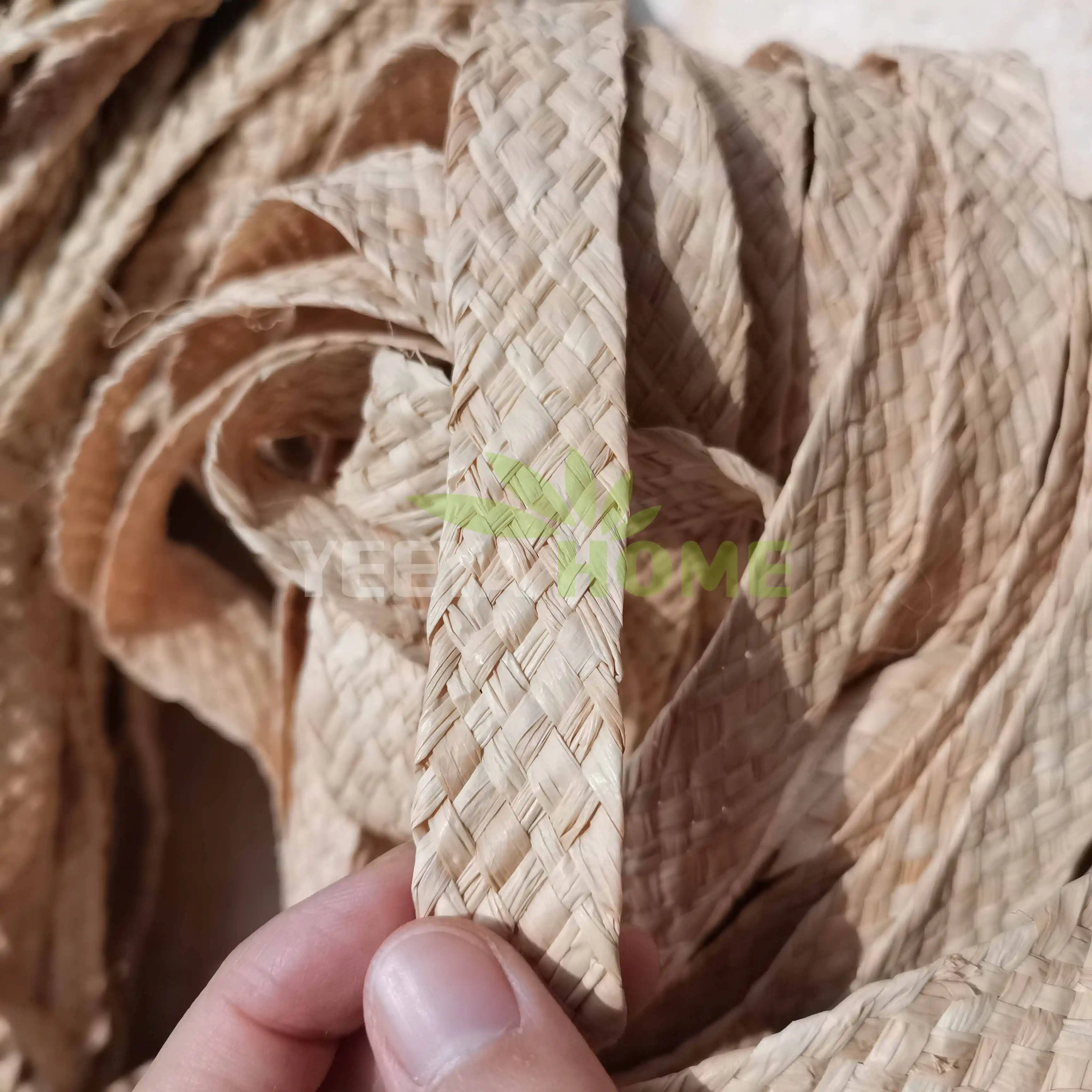 5 Stands Handmade Braided Raffia Rope Madagascar Natural Raffia Ropes For Raffia Handbag Hats