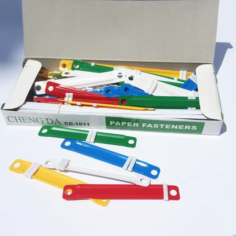 Color plastic two-hole binding strip two-hole puncher binder file  8CM A4 metal binding clip