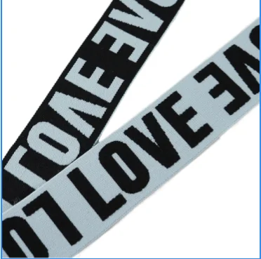 Soft printed customized elastic band underwear jacquard woven shiny elastic band for boxer waistbands