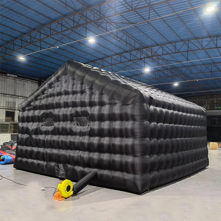 20ft Giant Custom Portable Black Inflatable Nightclub Cube Party Bar Tent Night Club For Disco Wedding Event