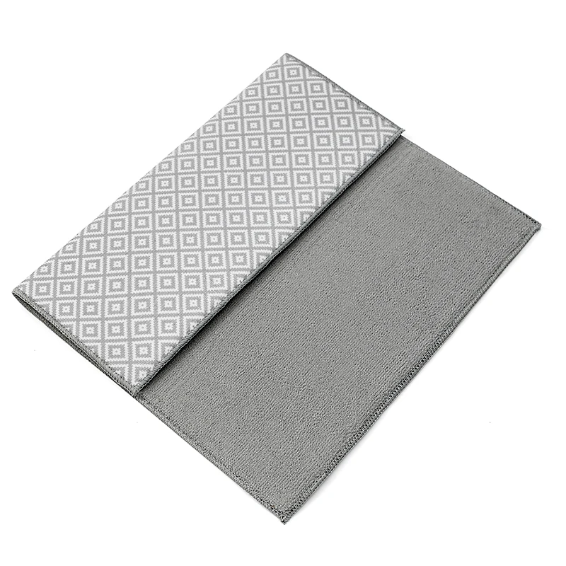 Absorbent Fabric Low-Profile Kitchen Drying Pad Machine Washable/Durable  Premium Dish Drying Mat