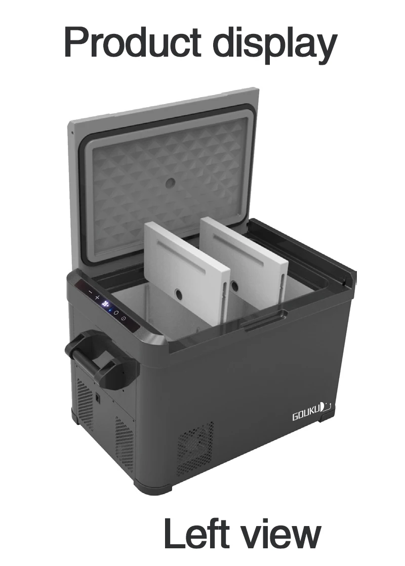 GOUKU 40L Car Cooler Box Cup Freezer Fridge Portable Refrigerator Electric 4L Cooler Warmer Portable Car Fridge For Travel