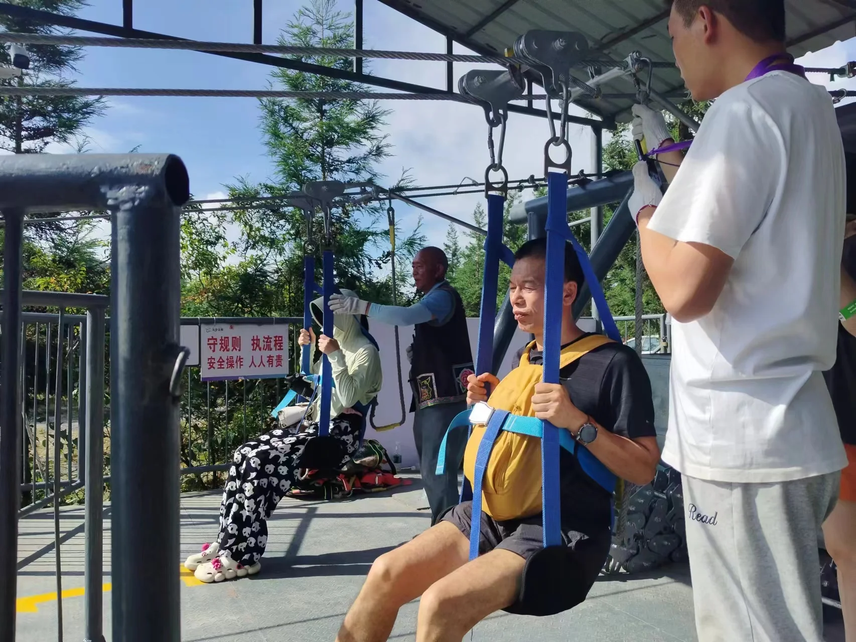 Zip Line Kit with Complete Accessories Ziplines Amusement Park Rides Metal Durable Ziplines