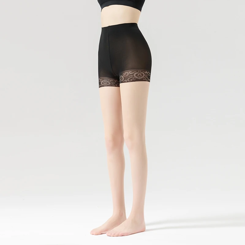 
Manufacturers Wholesale Big Size Safe Black Crotch Thin and Transparent Pantyhose Tight 