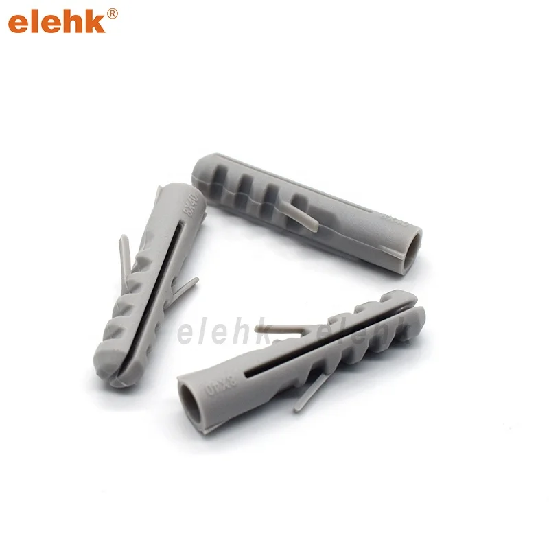 Elehk Factory Direct Sale Plastic Anchor Wall Plug Nylon Wall Plug Expansion Anchors Wall Anchor
