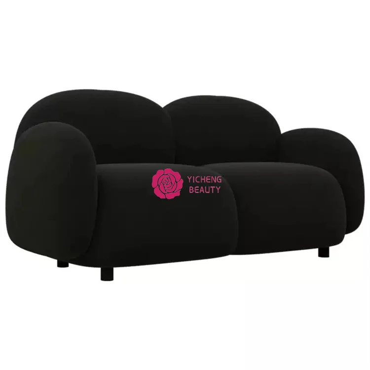 Yicheng Beauty Super Quality Small Size Sofa Black Velvet Clothing Store Waiting Area Sofa for Customer with Cheap Price
