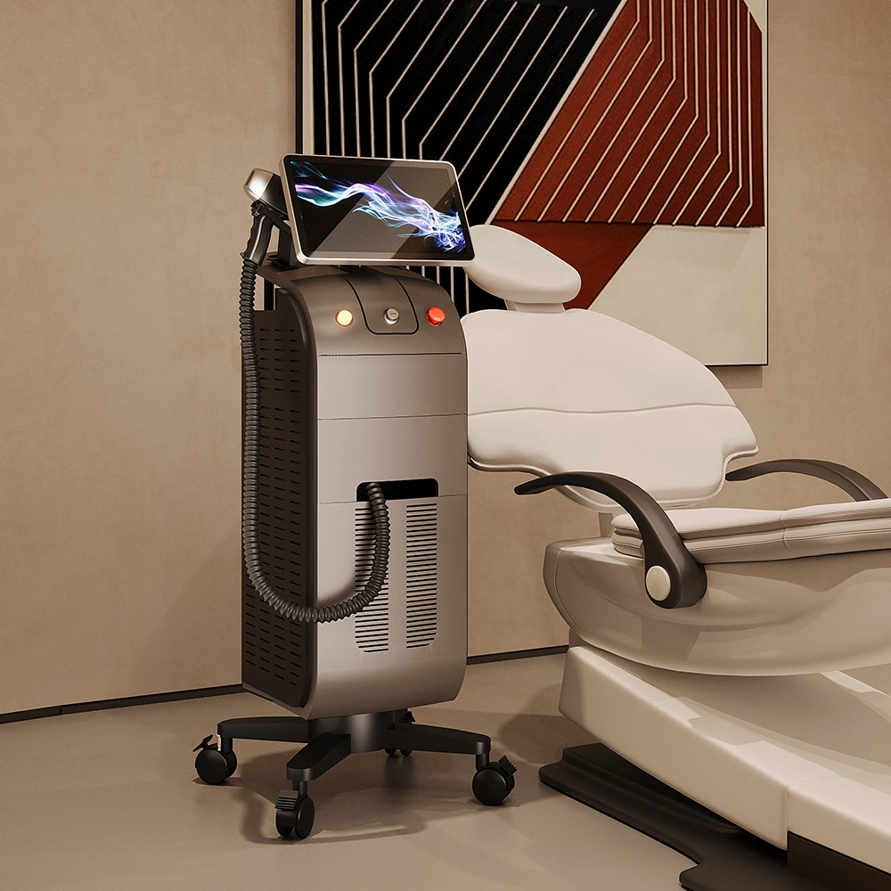 2024 Hot Sale Diode Laser 4 Wavelengths 2000w 755 808 940 1064Nm  titanium  ice Diode Laser Hair Removal Machine titanium