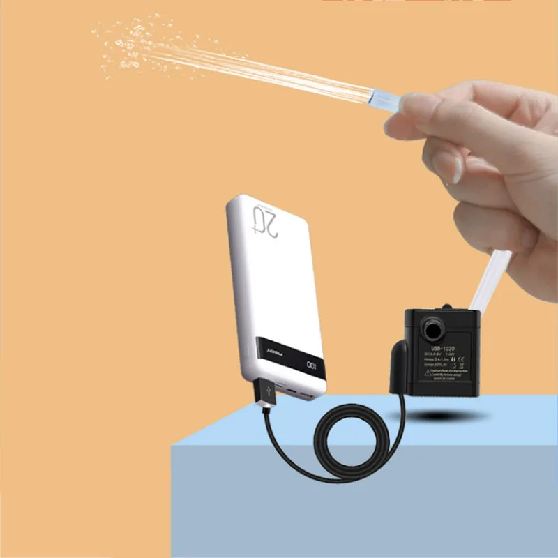 USB Water pumps mini DIY aquarium filter Low Noise Brushless Motor Pump aquarium accessories Submersible Water cycle for pet