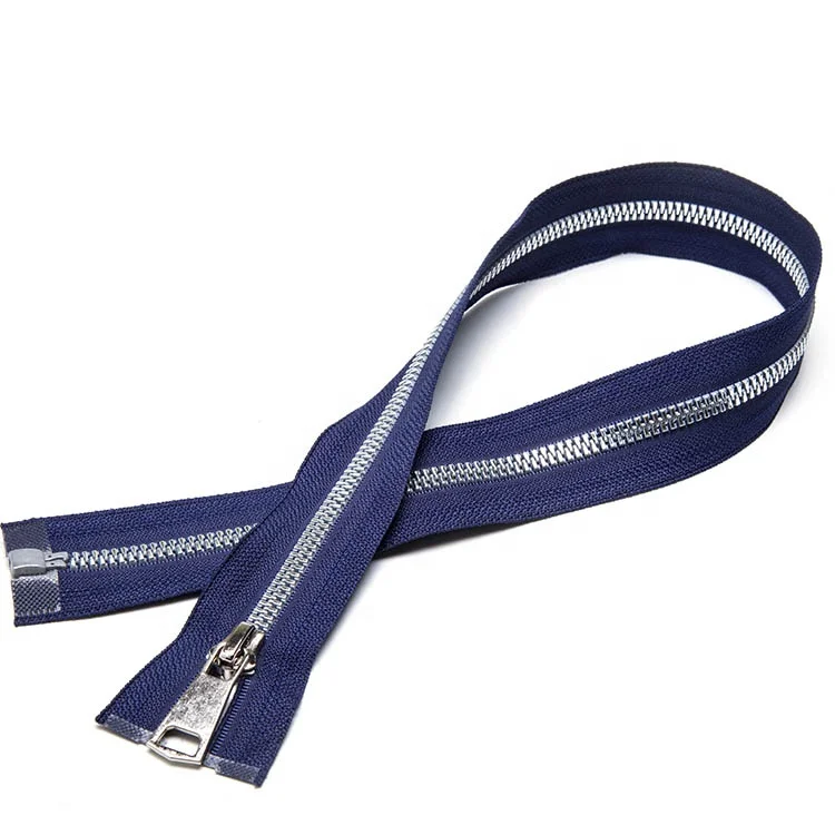 YAB Customize Two Way Open Long Chain Double Sided Zipper 2 Way Plastic Resin Zipper For Clothes