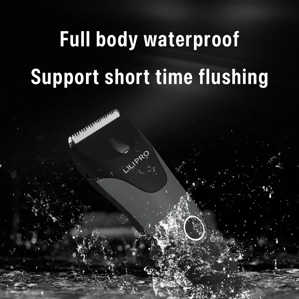 New 2024 Waterproof Groin & Body Hair Trimmer Man Use Hair Clipper Ball Grooming Rechargeable Cordless Haircut Machine For Men