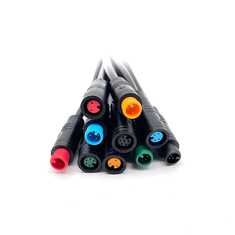 Wholesale Male And Female Joint 2 3 4 5 6 Pin Colorful Plug Jack M8 Connector With Wire Line