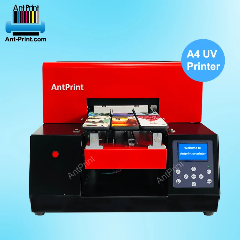 Multifunctional a4 portable direct uv printer for printing on plastic glass uv printer a4 with white system