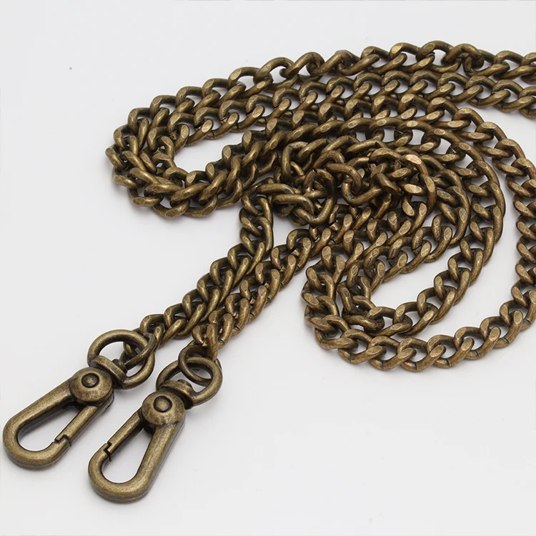 Hot sale Rose gold Aluminum chain Solid clutch bag chains High quality metal brass handbag chains for bags