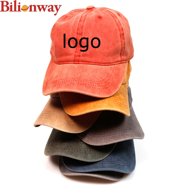 Custom Logo Embroidery Men Dad Sports Caps Cotton Plain Adjustable Unstructured 6 Panel Baseball Hat