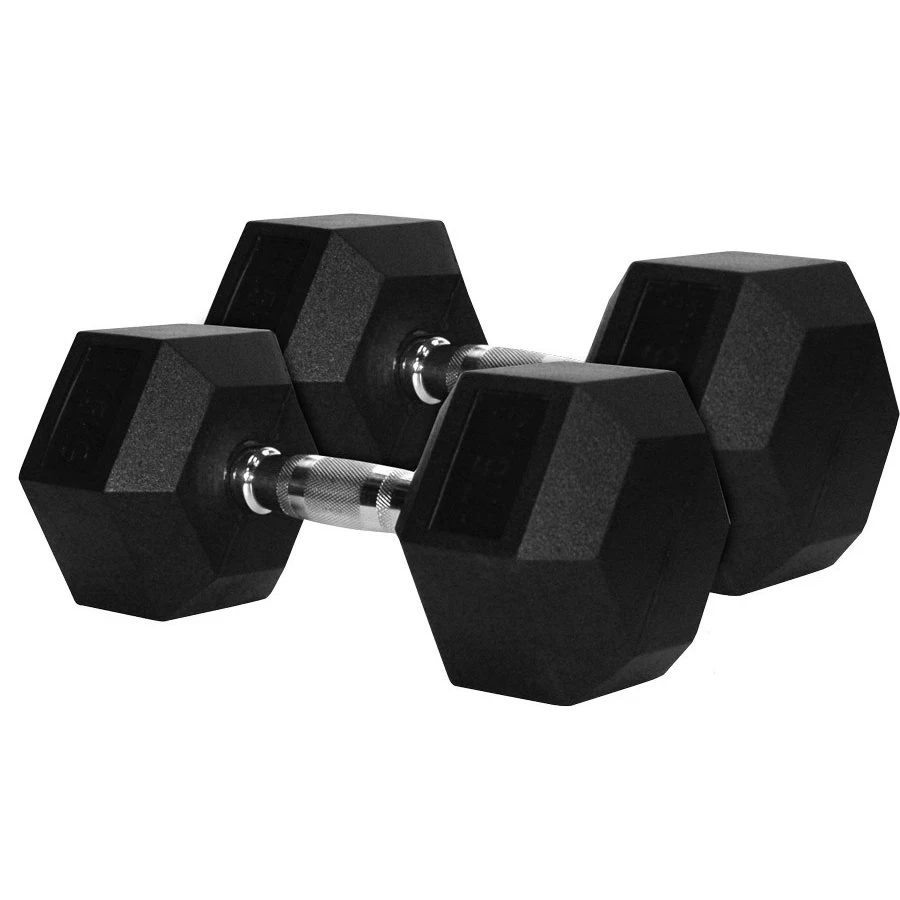 hexagonal dumbells set 50kg to 100kg Wholesale gym free weights cast iron rubber hex dumbbell