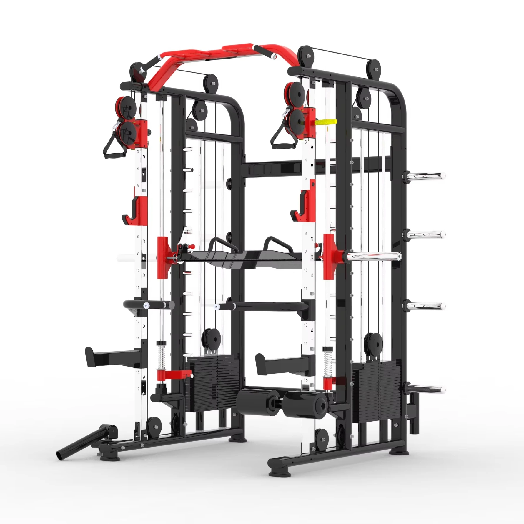 LG01 half rack + cable pulley + smith machine Multi Functional Trainer Rack Leg Press Factory Customized OEM