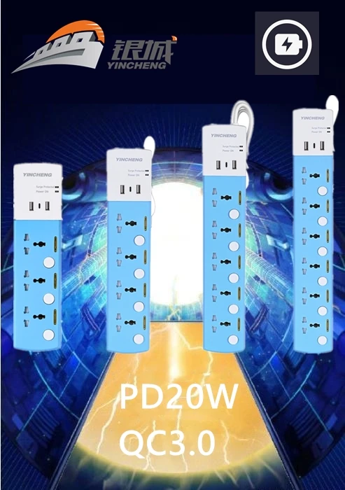 New Arrival PD20W QC3.0 Charger Socket Power Strip
