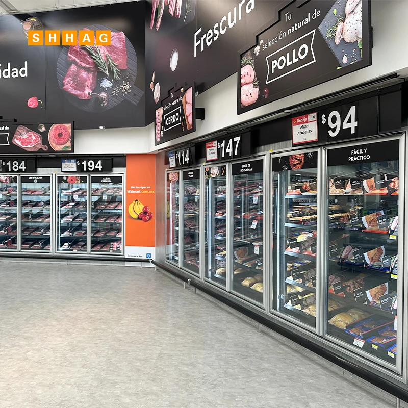 Hot Selling Upright Commercial pepsi freezer glass door Supermarket Showcase Refrigerator glass door