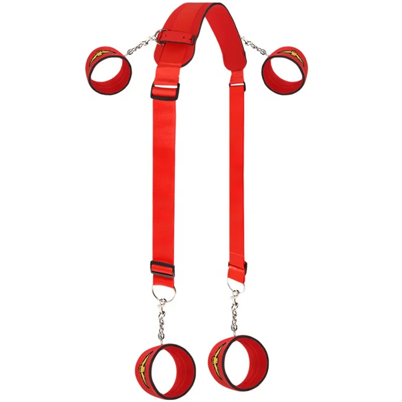 Sex Toys Slave Fetish BDSM Japanese Bondage Suit Adult SM Handcuffs Foot Cuffs Open Leg Bondage Gear