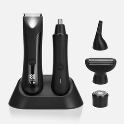Hot Sell Personal Rechargeable Electric Men Ear Nose Trimmer Set Body Hair Trimmer Balls Groin Hair Shaver for Men