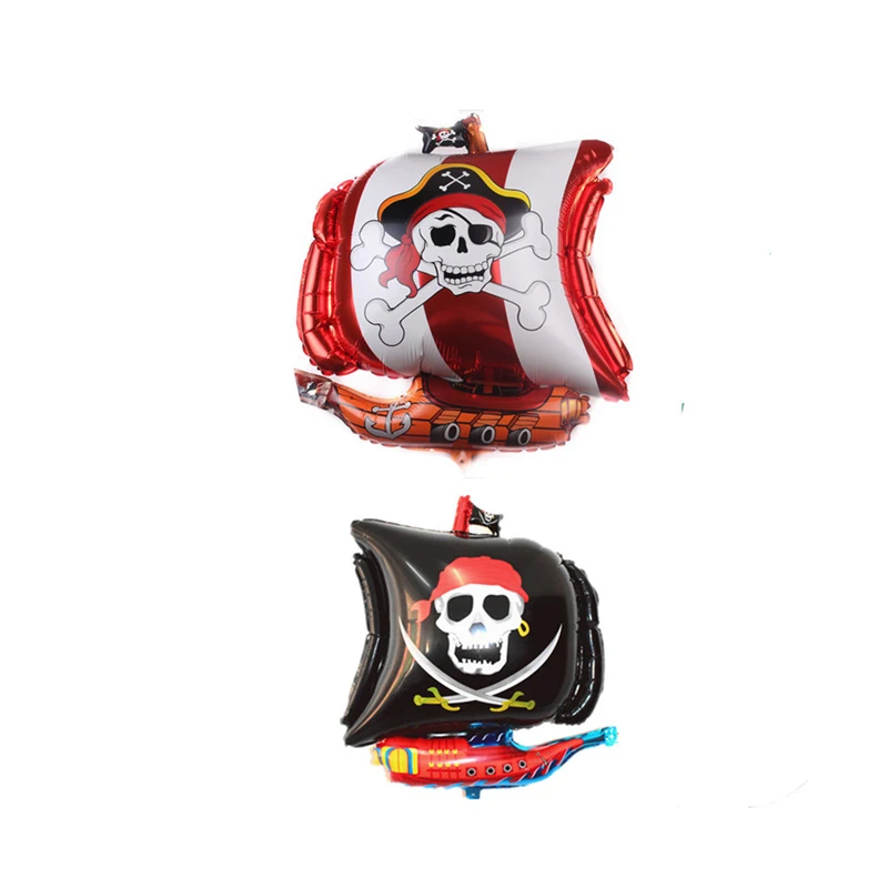Wholesale Pirate Ship Boat Design Halloween Foil Balloon Decoration Suit For Kids Halloween Toys Balloon