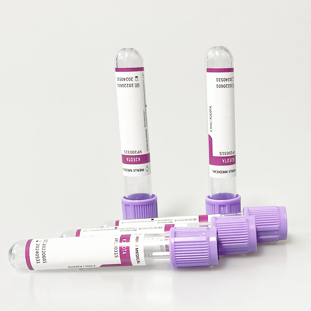 Renji Brand EDTA K3 K2 Purple Top Blood Collection Tube