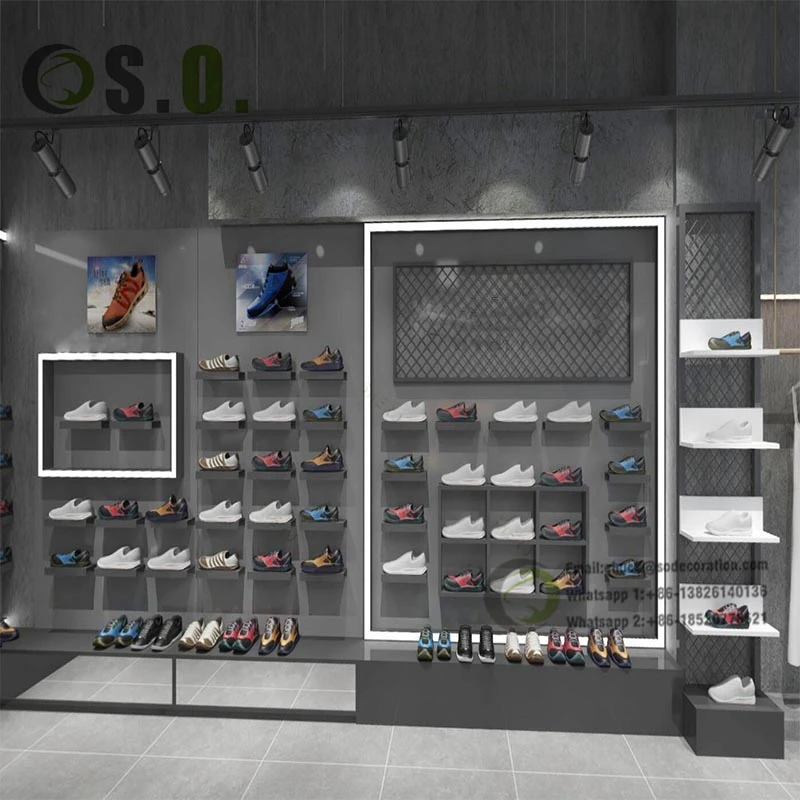 Sport Shoe Wall Mounted Display Shelf Sports Shoes Display Shelf Wall Panel Store Display