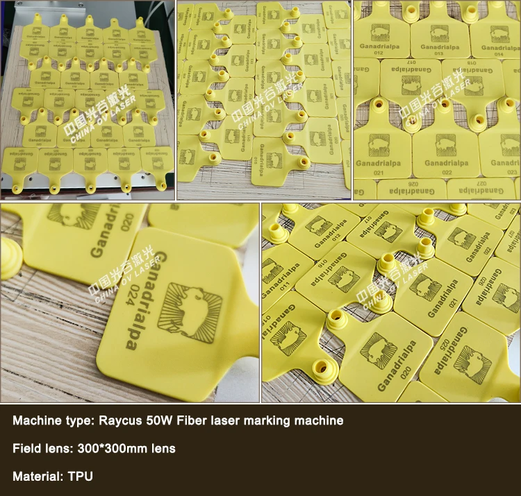 
Animal cattle ear tag printer 20w laser fiber marking machine 30w for plastic ABS ear tag printing 