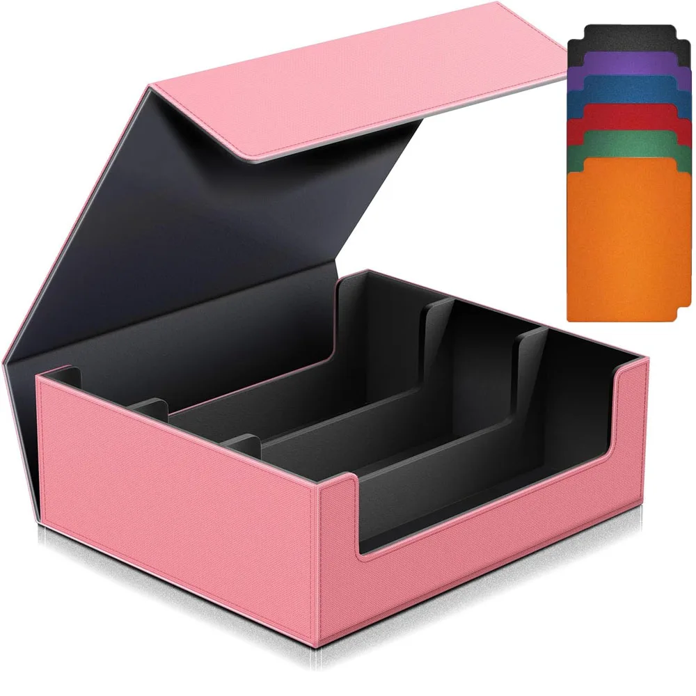 1800+ trading card storage box, magnetic closed top loader storage box can accommodate standard top loaders