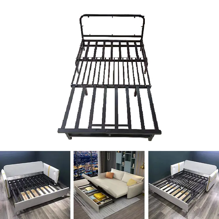 New Style Multi-functional Factory Price Sofa Metal Bed Frame With Pullout Function