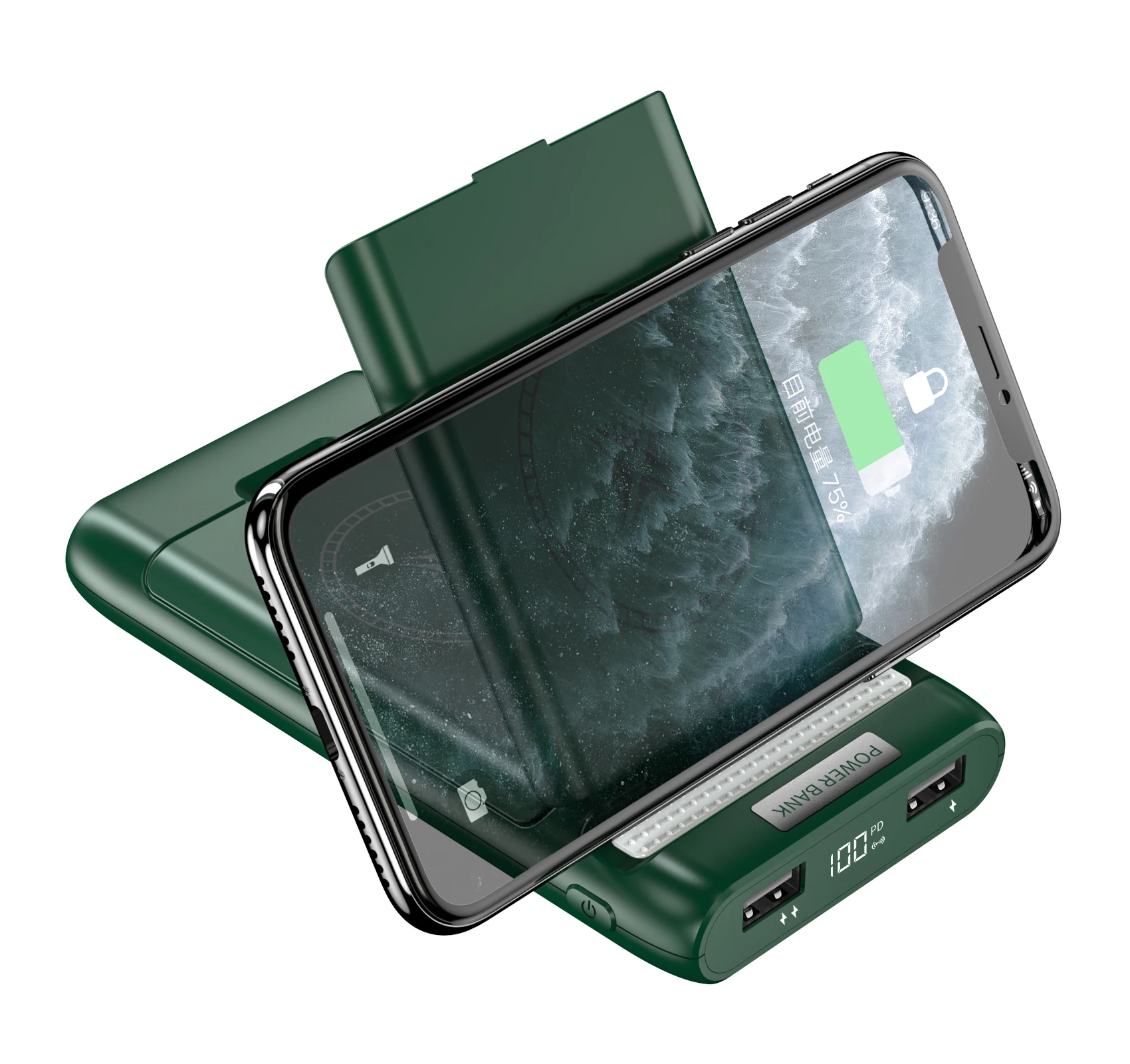 Новое беспроводное зарядное устройство с функцией быстрой зарядки и магнитным поглощением, 10000 мАч, 22,5 Вт, 10 Вт