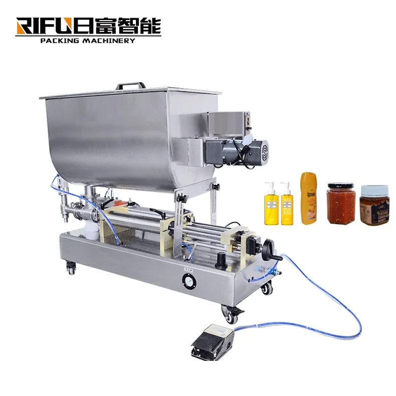 Semi automatic piston filling machine paste ketchup/mayonnaise/jam/chili sauce/honey filling machine