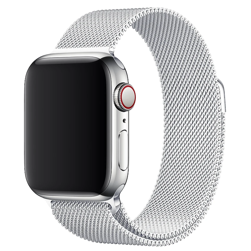  Ярких цветов ремень петля ремешок для Apple watch на возраст 2 3 4 5 6 серия Миланской магнитного полосы 38 мм 40 44 из нержавеющей стали ремешки