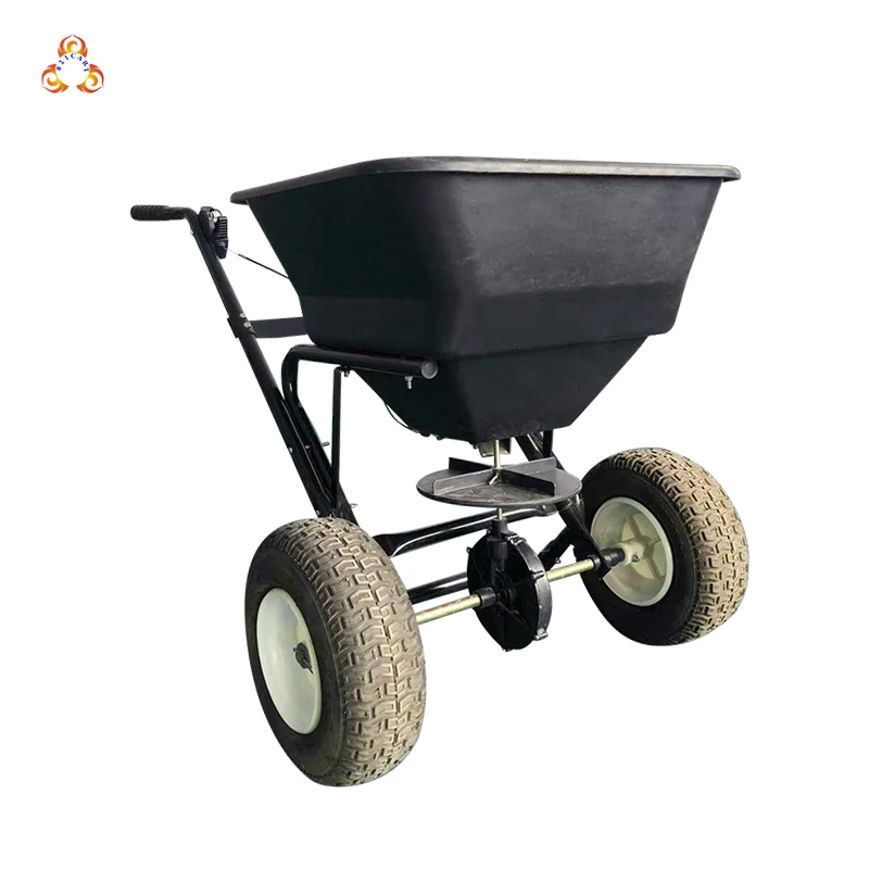 Wholesale Two Wheel Hand Plastic Spreader Garden Farm Fertilizer Spreader