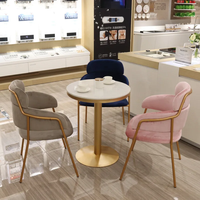 Factory price white black round marble top metal foot coffee bar tables for bar