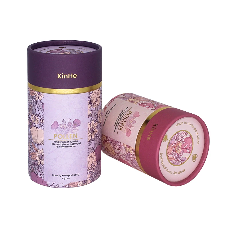 OEM logo aluminum foil material Food grade cardboard 60g dtf powder shaker tube box