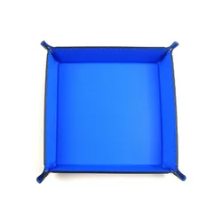 Custom Dice Rolling Tray Rectangle Pu Leather And Velvet Dice Tray Holder For Dice Gaming