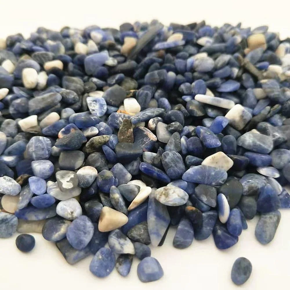 Оптовая продажа красивых лечебных кристаллов натуральный синий кальдалитовый минеральный кристалл гравий кристаллы