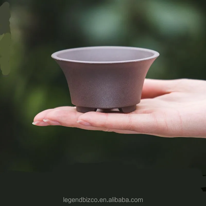 Dia.13.8cm H.6.9cm plastic classical round bonsai pot succulent planter plastic cactus pot