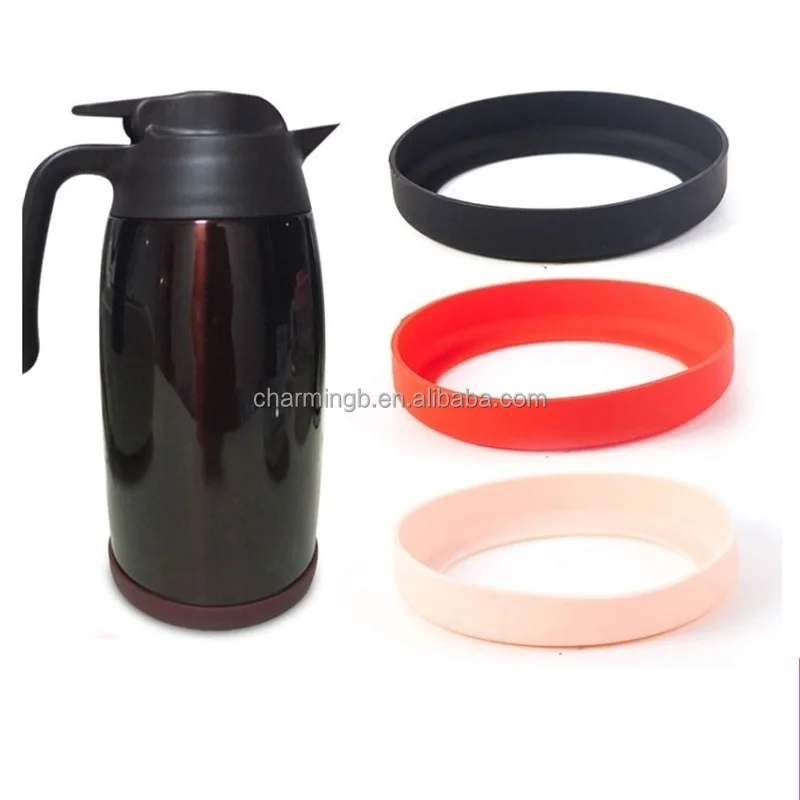 Custom Silicone Coffee Cup Heat Resistant Anti-slip Glass Bottle Protective Cover Sleeve