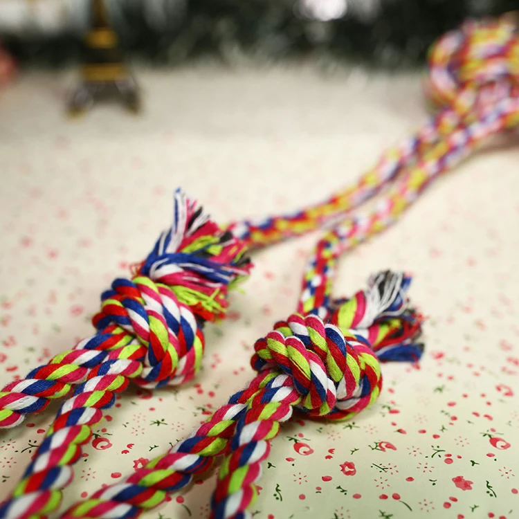 
Support sample custom Hand pull long tail interactive pet toy pet rope toy pet toy ball 