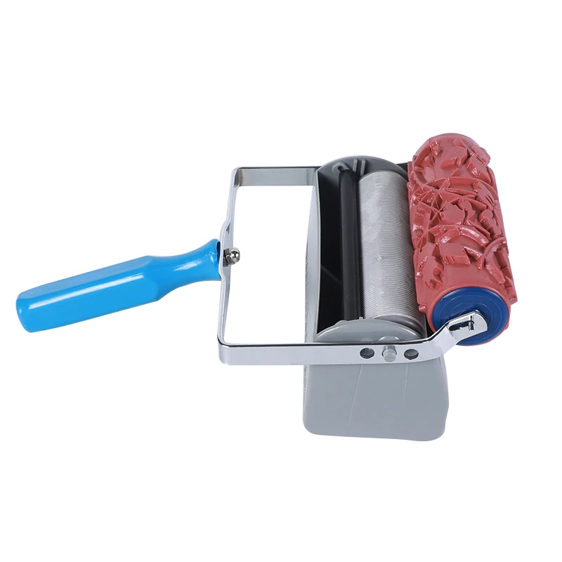 6inches wall paint tool SF9601 tank accessories double color handle frame Pattern Paint Roller decorative paint roller