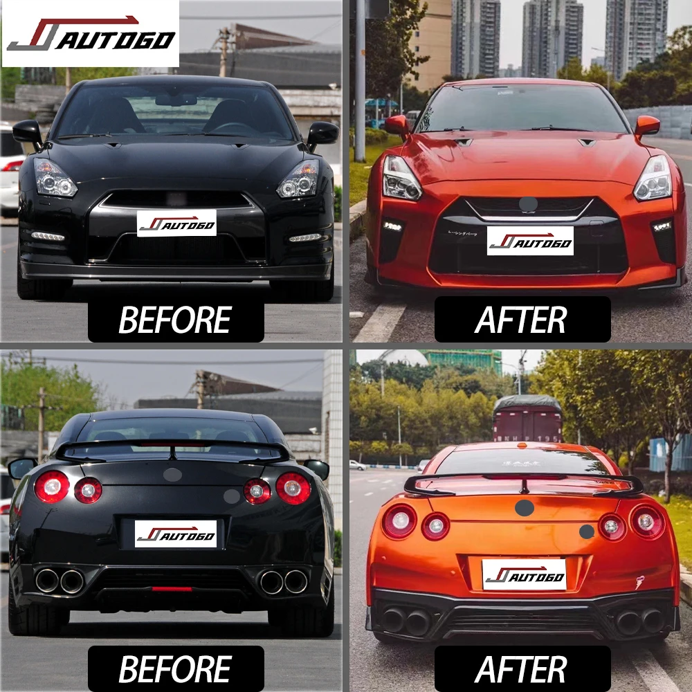 Auto Modification Conversion Body Kit For Nissan GT-R R35 2008-2017 Upgrade to 2018 2019 2020 2021 2022 2023 style assembly