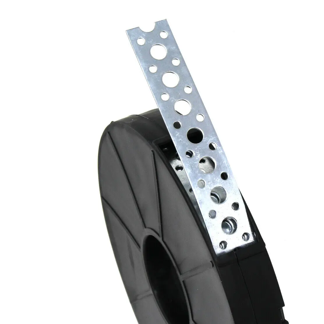 Galvanized Perforated Band with a plastic dispenser for fixing, supporting cable, ducting and many more superficial