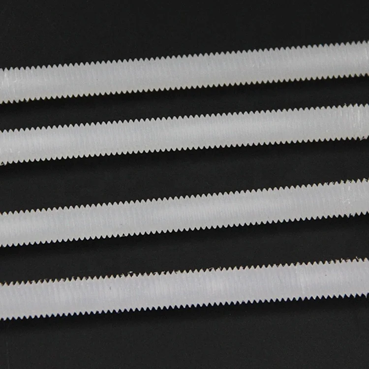 White Plastic Rubber Nylon Threaded Rod DIN975 M4 - M20 Plastic Nylon Full Threaded Rods