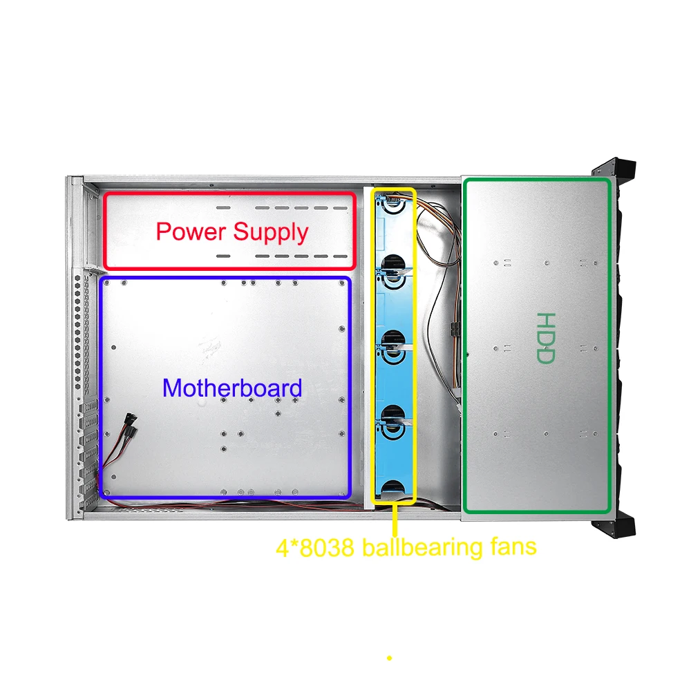 19inch hot swap rack case 2U 12BAYS server case with hotswap fanwall storage rackmount chassis with psu